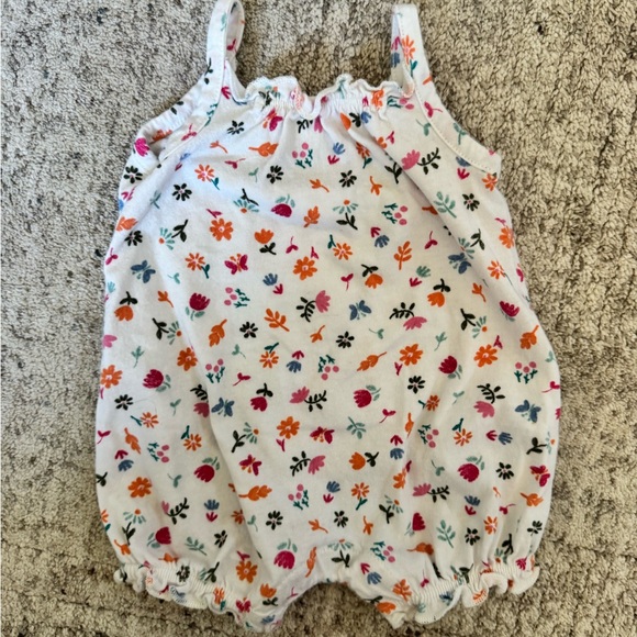 Carter's Other - Carter's White Baby Bubble Romper Jumper with Cute Multicolor Floral Print